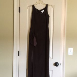 Long bow front dress